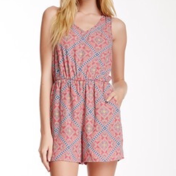 Pink Owl Printed Romper