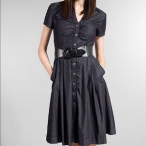 miss sixty belted denim dress