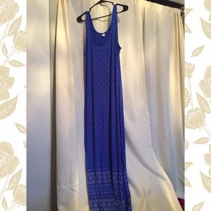 NWOT Blue patterned Old Navy Maxi Dress