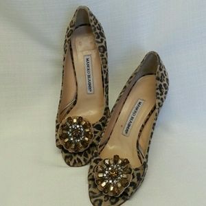 Manolo Blahnik Leopard Heels