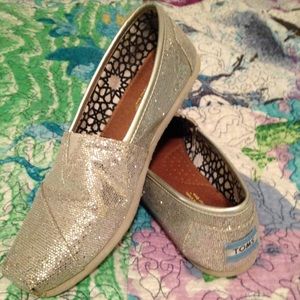 Silver glitter Toms