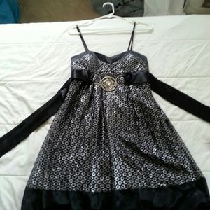 Black and silver dress