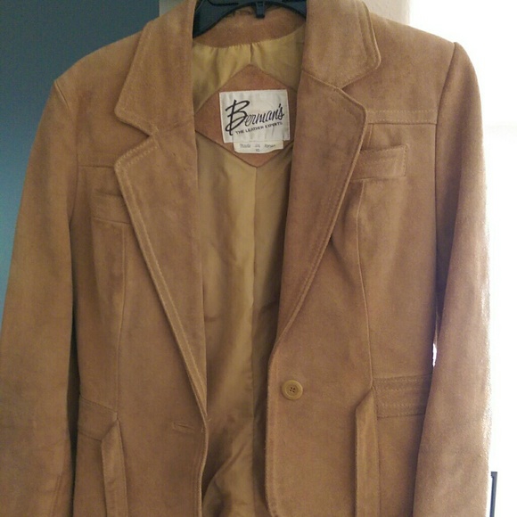 Vintage Tan Suede Leather Jacket