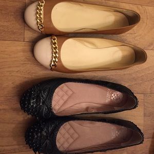 J.Crew & Vince Camuto leather ballet flat bundle!
