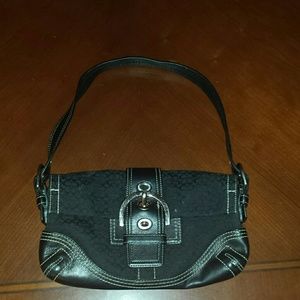 All Black Coach Bag w Buckle