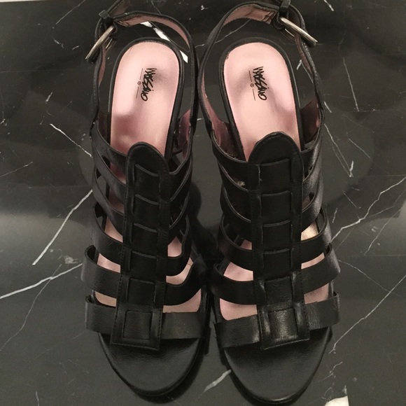 Mossimo Black Cage Style Heels Size 9