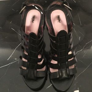Mossimo Black Cage Style Heels Size 9