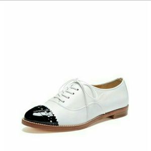 kate spade poppy oxford shoes black and white