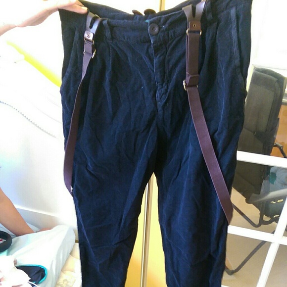 Zara semi-corduroys with Suspenders