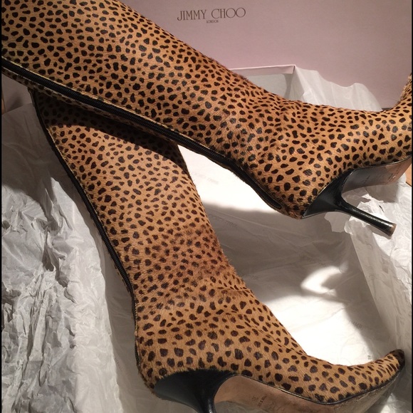 Jimmy Choo Shoes - Jimmy Choo Pony Leopard Boots