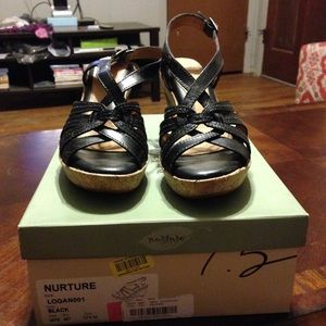 Nurture black sandals