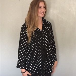 Long Black and White Top