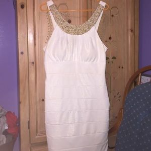 Semi formal/formal dress gold bead accents