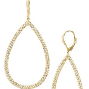 Nadri Pave Open Teardrop Earings
