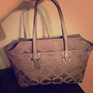 Taupe Coach Tote
