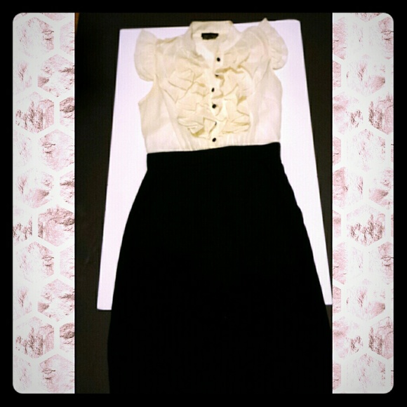 Gorgeous ruffle blouse dress NWOT . Work chic