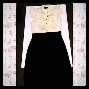Gorgeous ruffle blouse dress NWOT . Work chic