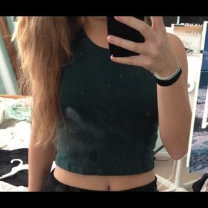 American Apparel green crop top