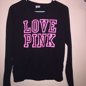 Pink pullover hoodie