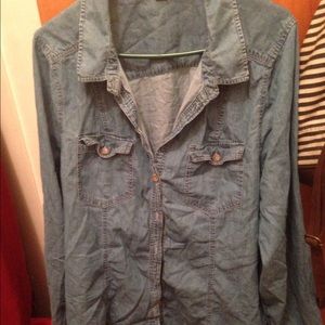 Denim button up