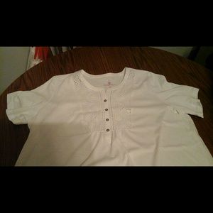 White Plus Size Woman Within Tee Shirt Never Worn