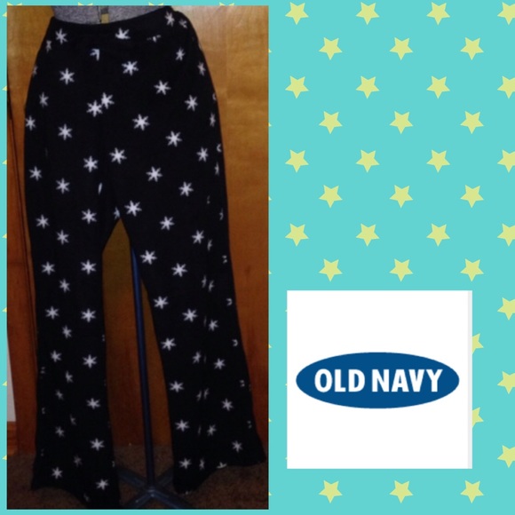 NWOT OLD NAVY FLEECE SNOWFLAKE PAJAMA PANTS SZ M