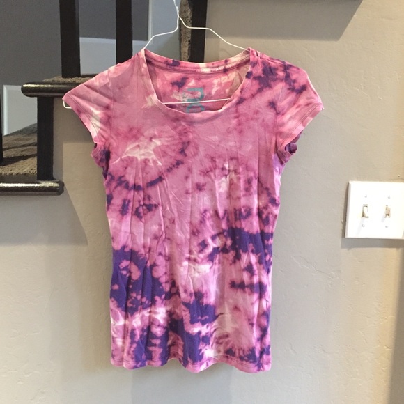 Pink purp tie dye tee