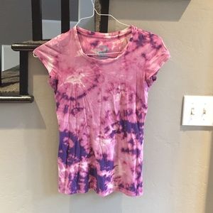 Pink purp tie dye tee