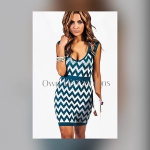 Chevron Bandage dress