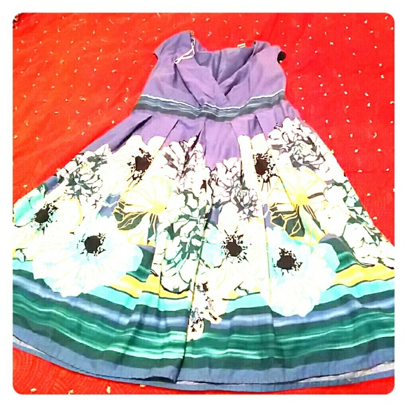 Liz Claiborne 14W Floral Surplice Dress