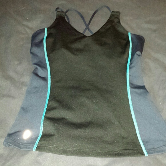 Ellie workout top black blue S