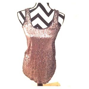 Charcoal sequin racer back