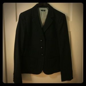 J.Crew size 10 Tall black wool riding jacket