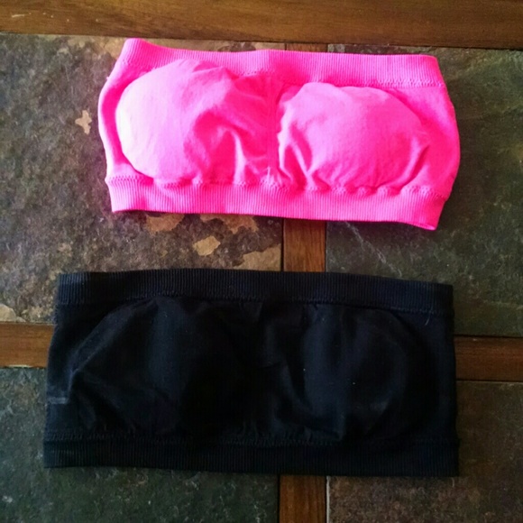 Hot Pink/Black Bandeaus