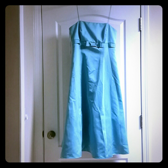 A light blue dress
