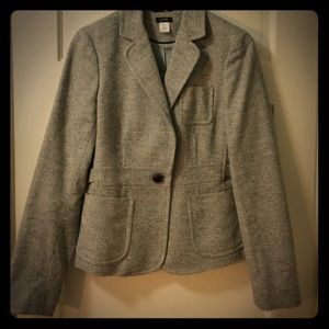 J.Crew size 10 Tall gray wool riding jacket