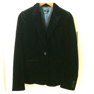 J.Crew size 10 T black velvet blazer!