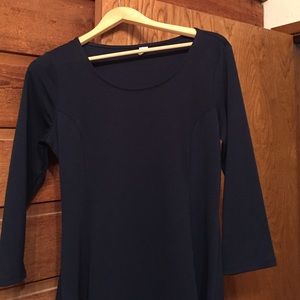 Navy mid length dress