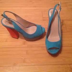 Vince Camuto retro platform sling back shoes