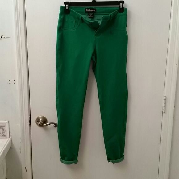 Green knit Stretchy skinny pants