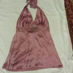 Pink/lavendar halter style blouse