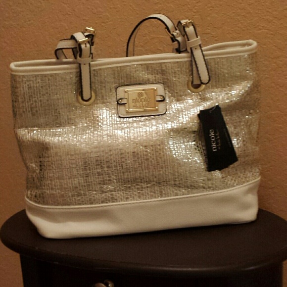 Nicole by Nicole Miller Handbags - White/Silver Tote