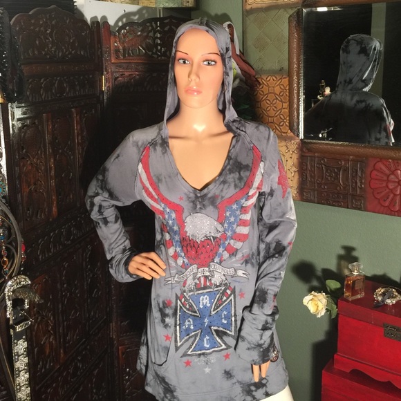 Affliction long sleeve hoodie