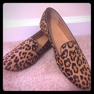 J Crew factory smoking shoes size 7, leopard print