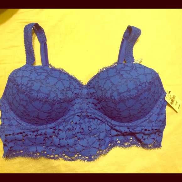 Victoria's Secret PINK royal blue lace bra