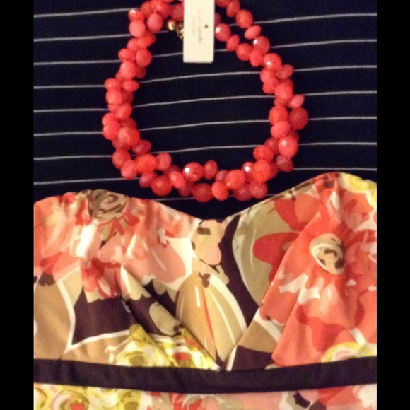 Floral Dress FIT & FLARE Empire Aline Strapless - Picture 2 of 4