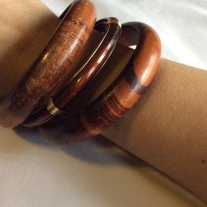 Trio of Wood Bracelets