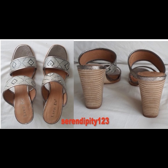 Anthropologie SOL MULES - 9M - Silver - NEW - Picture 3 of 4