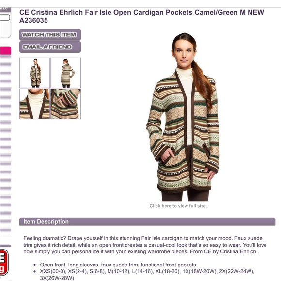 CE Fair Isle Cardigan - Picture 2 of 2