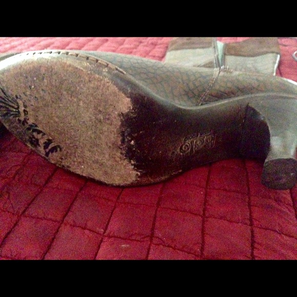 Bolo Alligator Crocodile Print Leather Boots - Picture 4 of 4